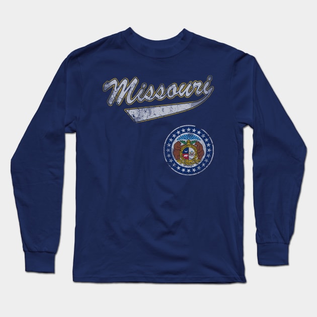 Retro Missouri State Flag Long Sleeve T-Shirt by E